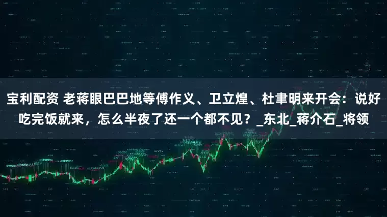 宝利配资 老蒋眼巴巴地等傅作义、卫立煌、杜聿明来开会：说好吃完饭就来，怎么半夜了还一个都不见？_东北_蒋介石_将领